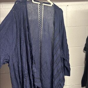 torrid Navy Blue Open Front Kimono Cardigan